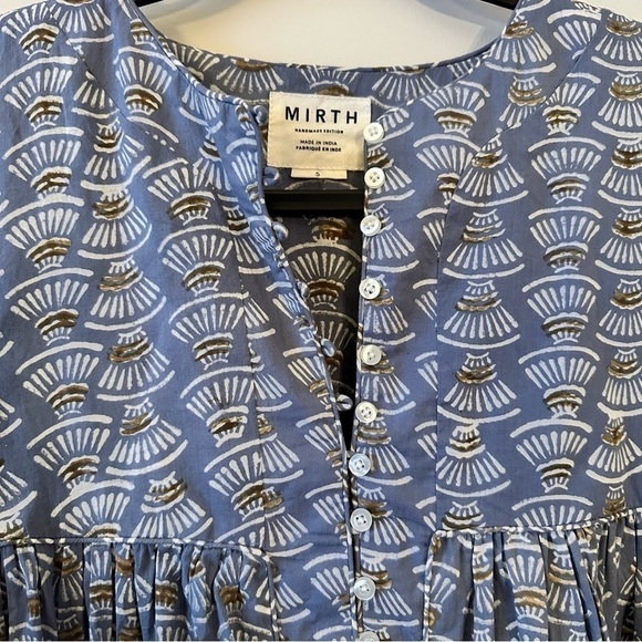 MIRTH-CAFTAN SeaShell Handmade Edition Textile Mini Dress (Size:Small) - Picture 6 of 16